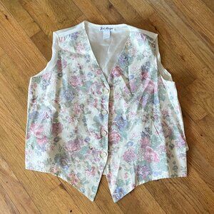 80s Cream Plus Size Vest Size 1X